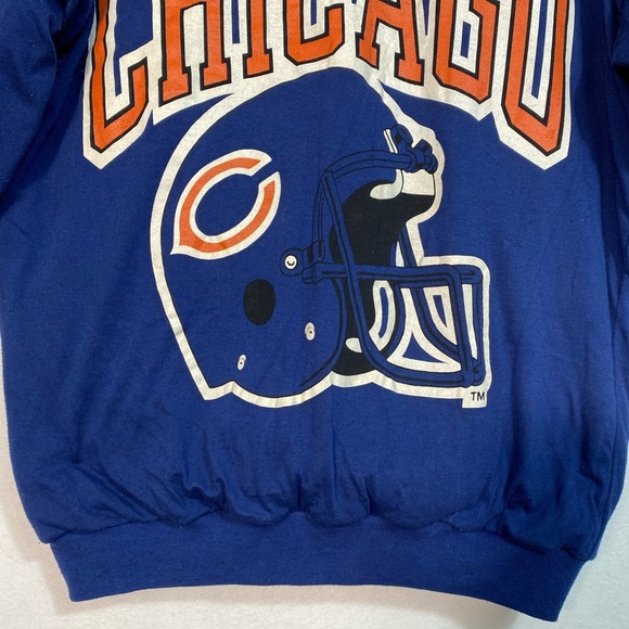 1980s Vintage NFL Chicago Bears Big Spell-Out Reversible Crew Neck Sweatshirt - Picture 5 of 14